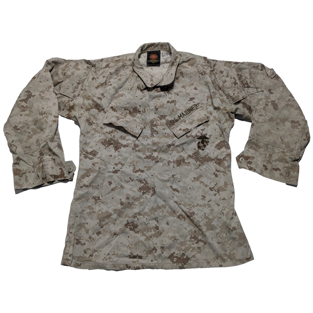 VTG Y2K USMC MARINES MARPAT Desert Camo Combat Blouse - Men Small REG
